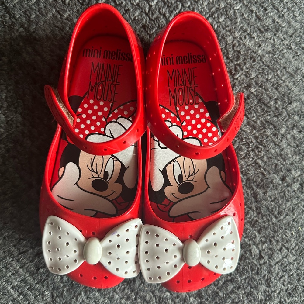 Mini Melissa Red Minnie Mouse Dress Shoes